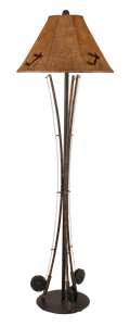 Rustic 3 Fishing Pole Floor Lamp