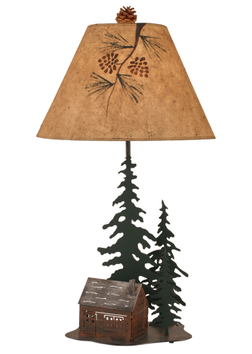 Outland 2 Tree and Cabin Table Lamp