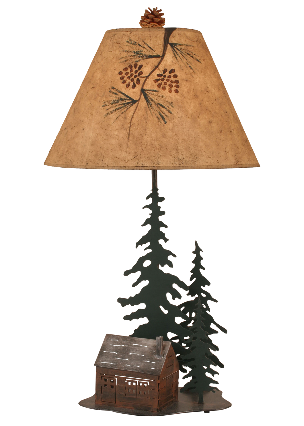 Outland 2 Tree and Cabin Table Lamp