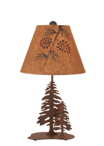 Rust 2 Tree Accent Lamp