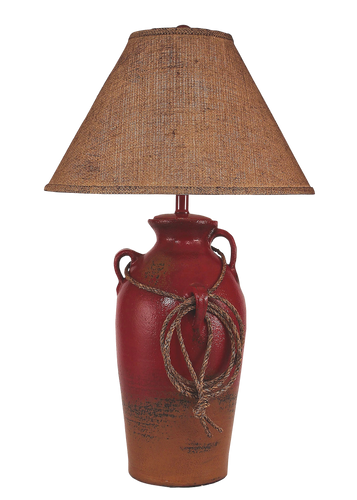 Firebrick 3 Handled Table Lamp w/ Lasso