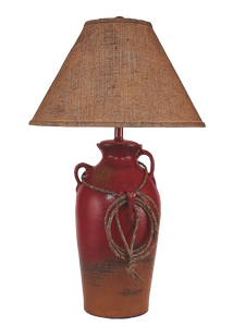 Firebrick 3 Handled Table Lamp w/ Lasso