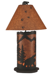 Kodiak Large Bear Scene Table Lamp w/ Night Light