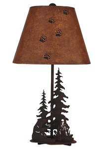 Burnt Sienna Small Bear Roasting Marshmallow Accent Lamp w/ Night Light