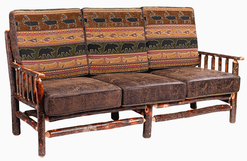 Flat Arm Hickory Couch