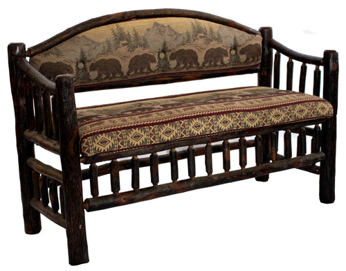 Hickory Curved Back Bed Bench