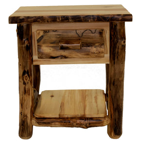 Aspen One Drawer Solid Shelf Nightstand