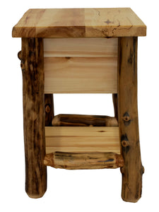 Aspen One Drawer Solid Shelf Nightstand