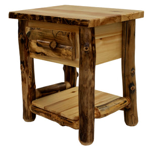 Aspen One Drawer Solid Shelf Nightstand