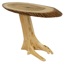 Tulip Poplar Sofa Table with Cedar Stump