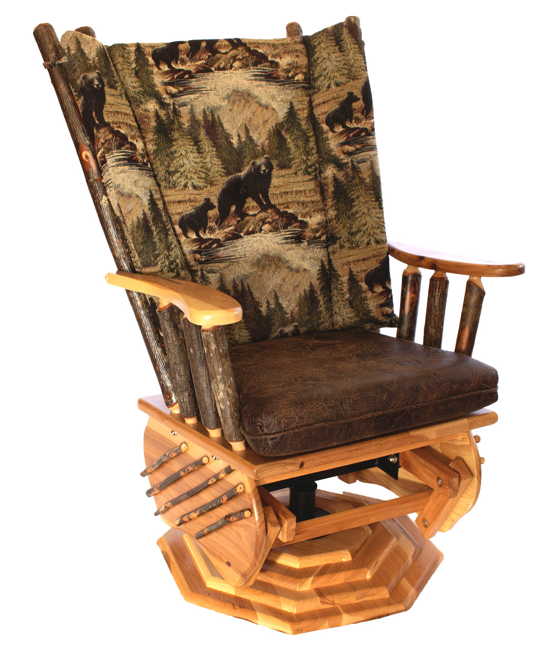 Hickory Swivel Glider